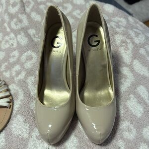 Guess nude beige platform heels. Never worn.